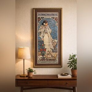 Alphonse Mucha Sarah Bernhardt 1905 Framed Art Nouveau Poster Large